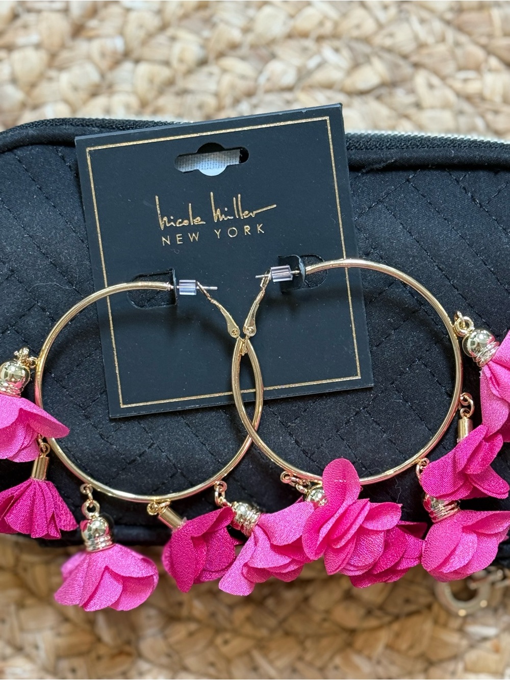 Nicole Miller Gold Hoop Earrings